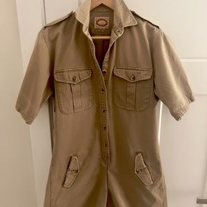 Vintage 1980s Banana Republic Safari Women’s Bush Jumpsuit Khaki RARE